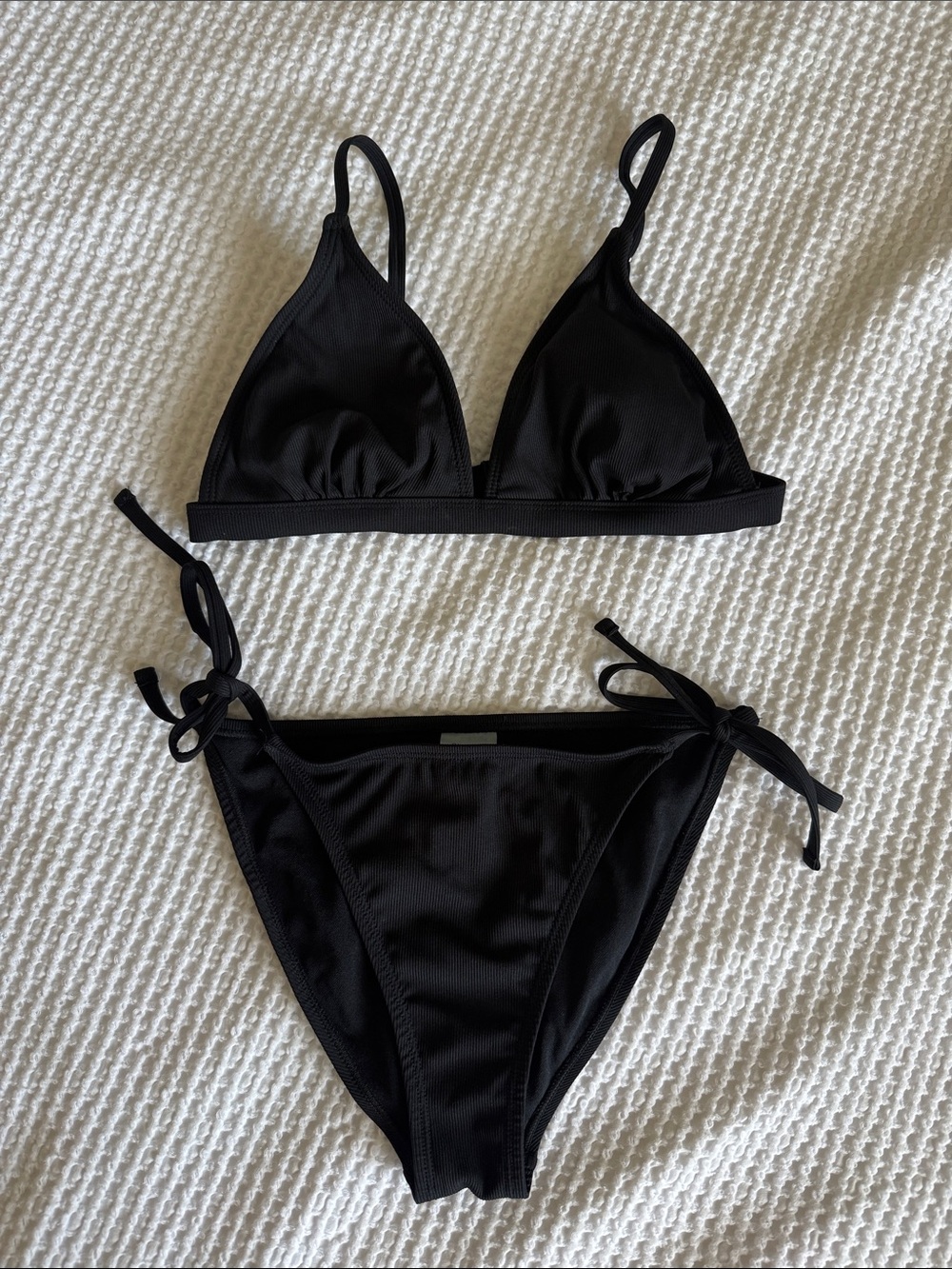 Women’s S | Shade & Shore | Black Triangle Tie-Side Bikini